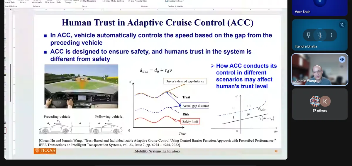Slide on human trust in adaptive cruise control